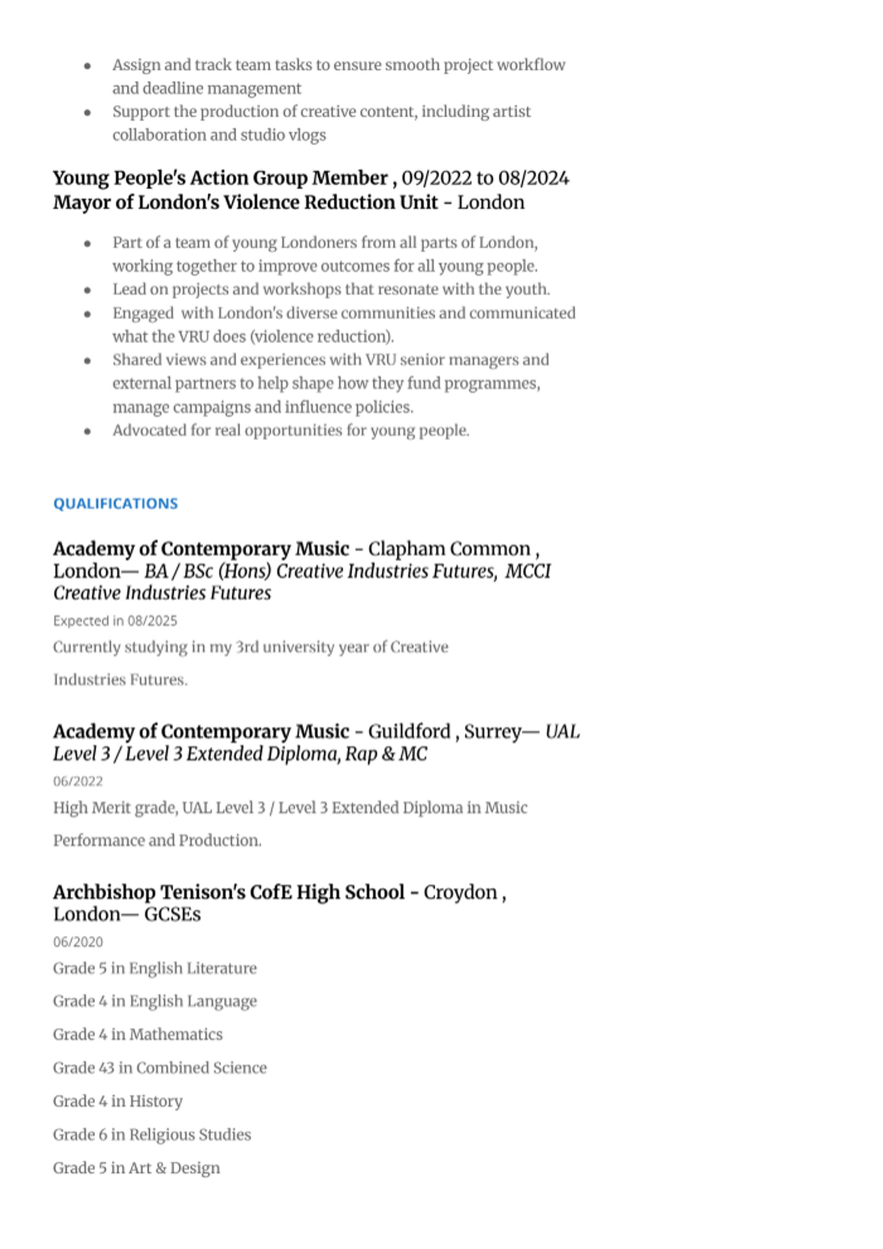 CV